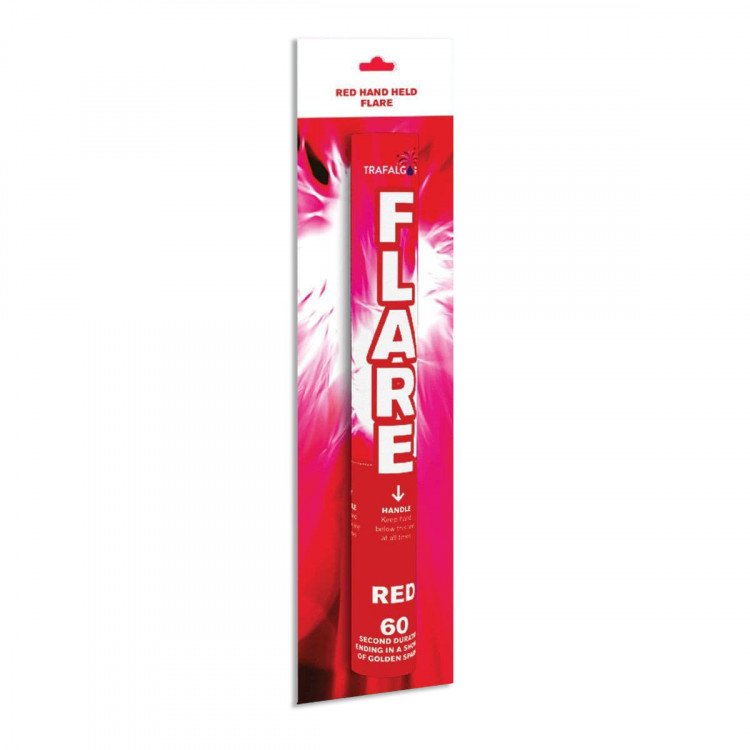 Red Hand Held Coloured Fountain (Pack of 1)