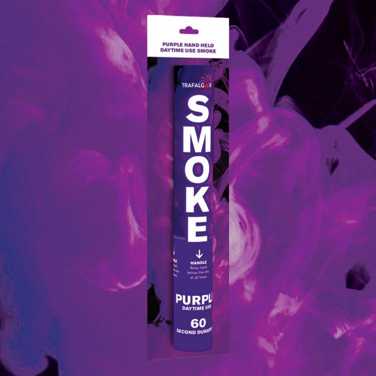 Trafalgar - Hand Held Purple Outdoor Daytime Smoke with Ring Pull Ignition