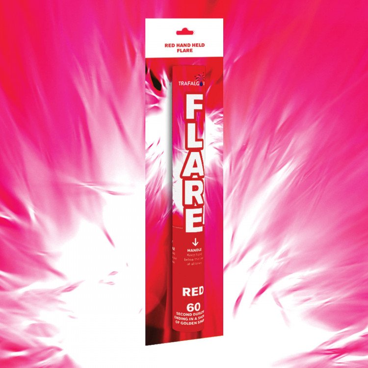 Trafalgar - Red Daytime Coloured Hand Held Bengal Fountain